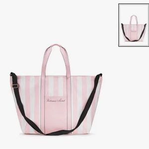 Victoria's Secret Limited Edition 2019 Logo Stripe Weekender Tote Bag